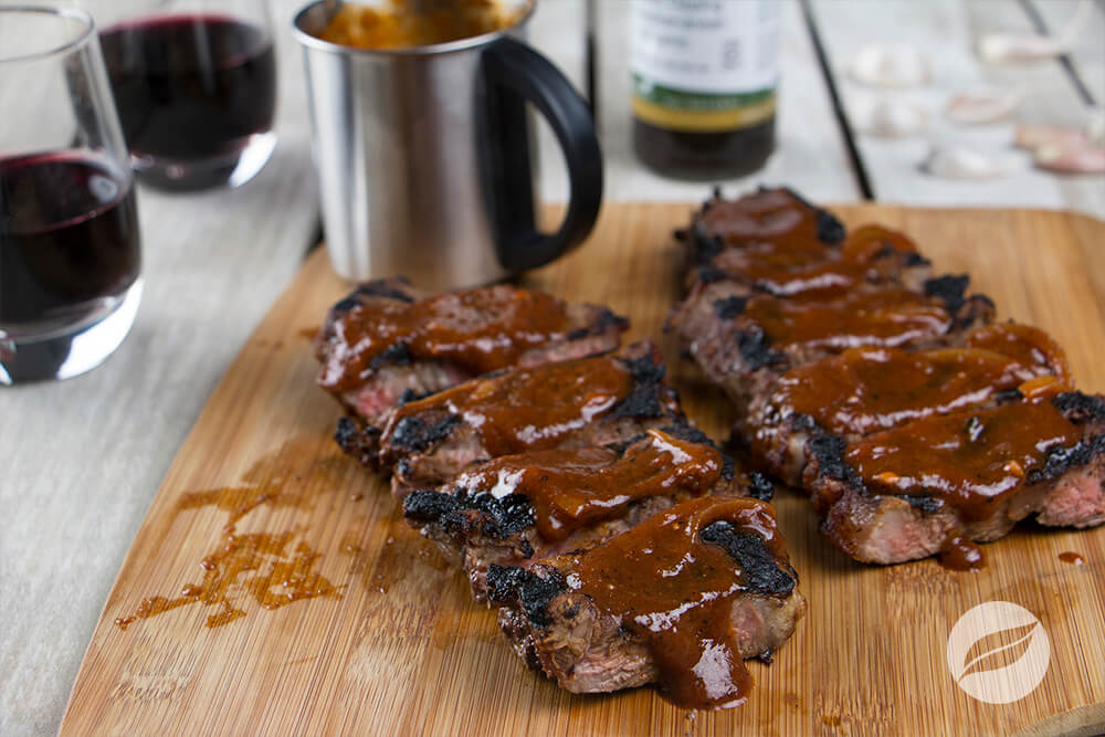 Sirloin Steak with Red Wine Sauce